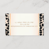 トレンディーモダンエレガント、Leopard Print、Lash 名刺 (裏面)