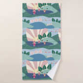 トレンディーモダンオープンウォーターで友達と水泳 バスタオル (バスタオル)