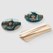 トレンディーモダンカジュアルタイポグラフィ写真卒業 ハンドファン (組立なし)