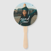 トレンディーモダンカジュアルタイポグラフィ写真卒業 ハンドファン (正面)