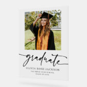 トレンディーモダンカジュアル写真の卒業へようこそ アクリルサイン (傾斜)