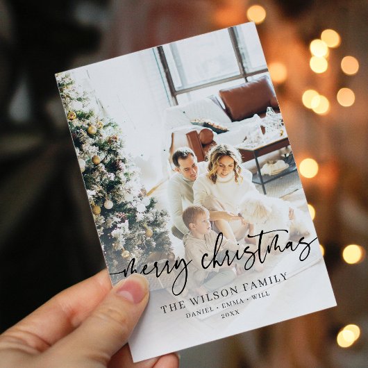 トレンディーモダンカジュアル写真クリスマス シーズンカード