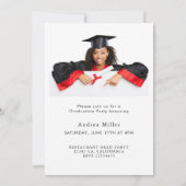 トレンディーモダンカジュアル写真卒業招待状 招待状 (裏面)