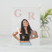 トレンディーモダンカジュアル写真卒業 招待状 (スタンド正面)