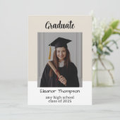 トレンディーモダンカジュアル写真卒業 招待状 (スタンド正面)