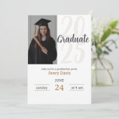 トレンディーモダンカジュアル写真卒業 招待状 (スタンド正面)