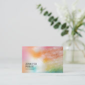 トレンディーモダンカラフルエレガントテンプレート 名刺 (スタンド正面)