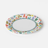 トレンディーモダンカラフルオーガニックグパターン（の模様が）あるリーン ペーパープレート (アングル)