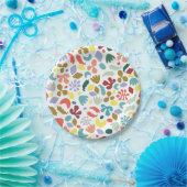 トレンディーモダンカラフルオーガニック パターン（の模様が）ある ペーパープレート (パーティー)