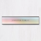 トレンディーモダンカラフルグリーンブルーパープル サインプレート (正面)