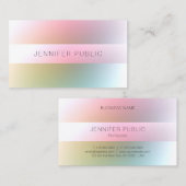 トレンディーモダンカラフルテンプレートエレガントミニマル 名刺 (正面/裏面)