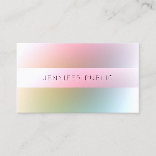 トレンディーモダンカラフルテンプレートエレガントミニマル 名刺 (正面)