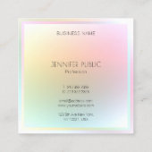 トレンディーモダンカラフルプロフェッショナルテンプレート スクエア名刺 (裏面)