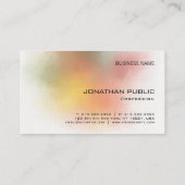 トレンディーモダンカラフル抽象芸術・アートワーク・プレミアム 名刺 (裏面)