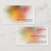 トレンディーモダンカラフル抽象芸術・アートワーク・プレミアム 名刺 (正面/裏面)