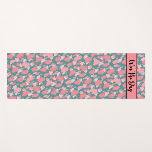 トレンディーモダンカラフル模様 ヨガマット (正面(横))