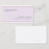 トレンディーモダンカラーエレガントクリーンプレーンラグジュアリー 名刺 (正面/裏面)