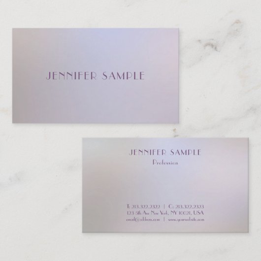 トレンディーモダンカラーエレガントミニマルテンプレート 名刺 (正面/裏面)