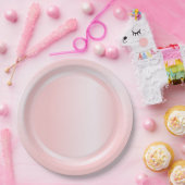 トレンディーモダンカラーピンクローズ金ゴールドテンプレート ペーパープレート (パーティー)