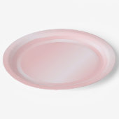 トレンディーモダンカラーピンクローズ金ゴールドテンプレート ペーパープレート (アングル)