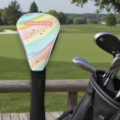 トレンディーモダンガーリーパーソナライズされた名 ゴルフヘッドカバー