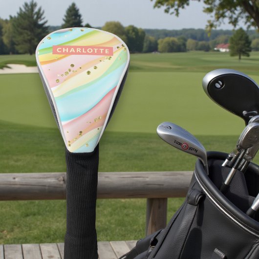トレンディーモダンガーリーパーソナライズされた名 ゴルフヘッドカバー