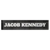 トレンディーモダンクリエイティブはっきりした文字ミニマリストグレー デスクネームプレート (正面)