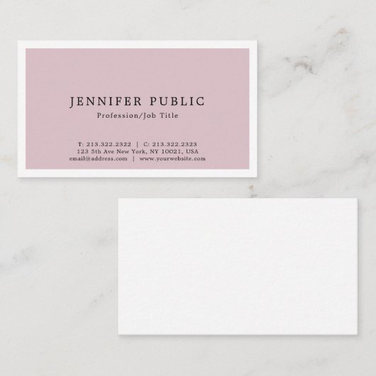 トレンディーモダンクリエイティブエレガントシンプルデザイン 名刺 (正面/裏面)