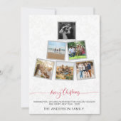 トレンディーモダンクリスマスのコラージュ写真の休日 招待状 (正面)