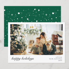 トレンディーモダンクリスマスフォトスクリプトファミリー シーズンカード