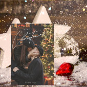 トレンディーモダンクリスマス | ロマンチックなカップルの写真 シーズンカード