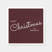 トレンディーモダンクリスマス |休日 スタンダードカクテルナプキン (正面)