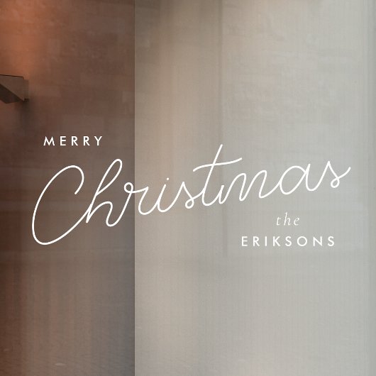トレンディーモダンクリスマス |手書スタイリッシュき ウィンドウサイン
