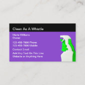 トレンディーモダンクリーニングサービス名刺 名刺 (正面)