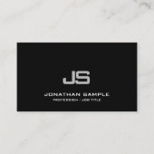 トレンディーモダンクリーンエレガントプモノグラムのラン 名刺 (正面)