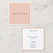 トレンディーモダンクリーンテンプレートプロフェッショナルエレガント スクエア名刺 (正面/裏面)