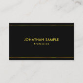 トレンディーモダンク芸術的ロ金ゴールドプレーン 名刺 (正面)