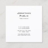 トレンディーモダングラフエレガントィックデザインお洒落プレーン スクエア名刺 (正面)