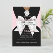 トレンディーモダングラムピンクエスニックティファニーベビーシャワー 招待状 (スタンド正面)