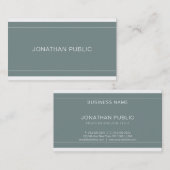 トレンディーモダングリーンミニマルデザインラグジュアリープレーン 名刺 (正面/裏面)