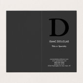 トレンディーモダングレイ黒モノグラはっきりしたム 名刺 (外部フラット)