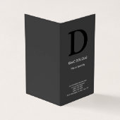 トレンディーモダングレイ黒モノグラはっきりしたム 名刺 (外部)