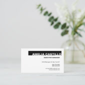 トレンディーモダンコンテンポラリーエレガント平白 名刺 (スタンド正面)