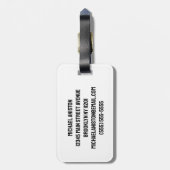 トレンディーモダンサッカーのボール割れ壁サッカー ラゲッジタグ (裏面縦)