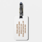 トレンディーモダンサッカーボールサッカーパーソナライズされた ラゲッジタグ (裏面縦)