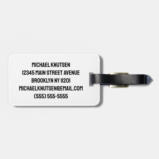 トレンディーモダンサッカーボールサッカーパーソナライズされた ラゲッジタグ (裏面横)