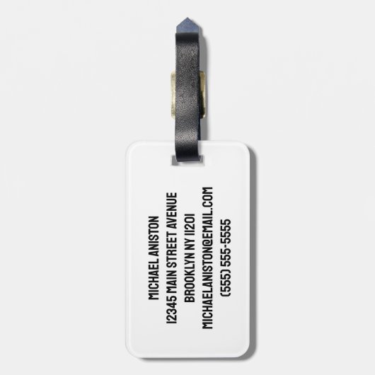 トレンディーモダンサッカーボールサッカーパーソナライズされた ラゲッジタグ (裏面縦)