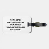 トレンディーモダンサッカーボールサッカーパーソナライズされた ラゲッジタグ (裏面横)