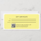 トレンディーモダンサロンQRコードギフト証明書 (裏面)