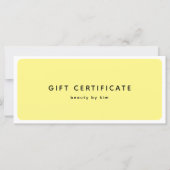 トレンディーモダンサロンQRコードギフト証明書 (正面)